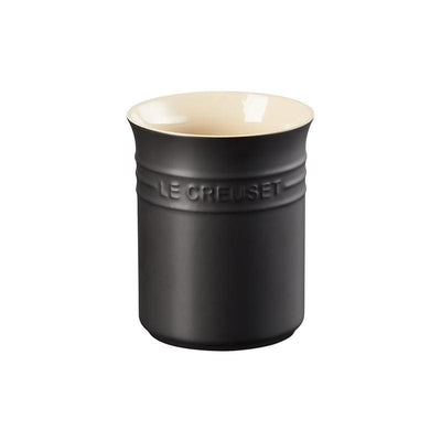 Le Creuset Stoneware Small Utensil Jar Satin Black - Art of Living Cookshop (6591339626554)