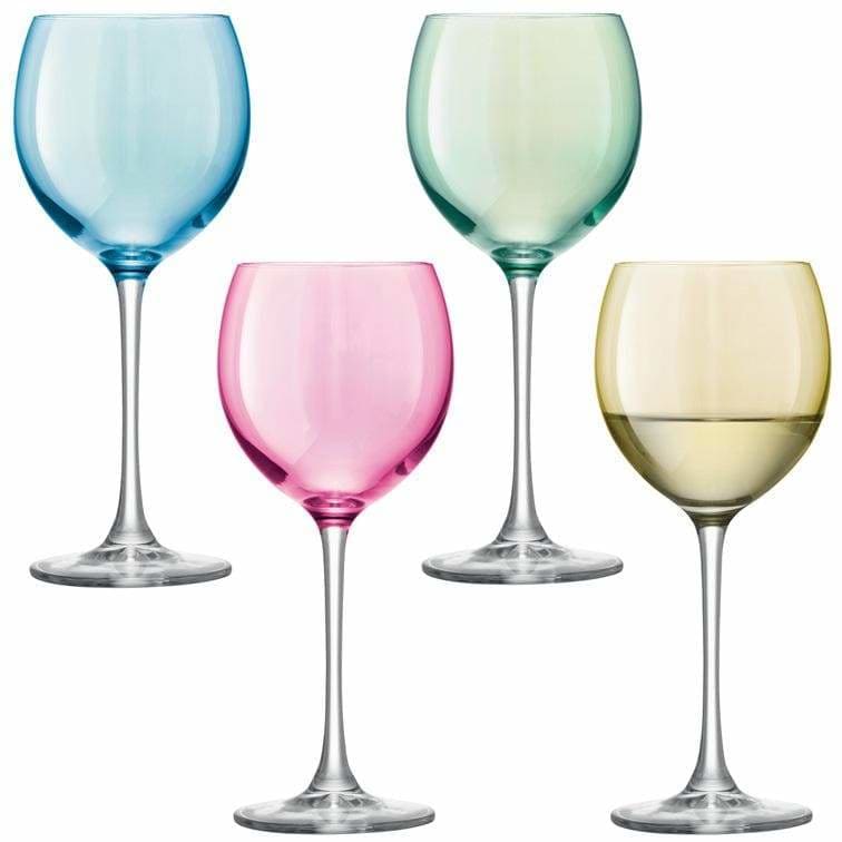 LSA Polka Wine Glasses (4 glasses) 400ml Assorted Pastel Colours - Art of Living Cookshop (2368234684474)