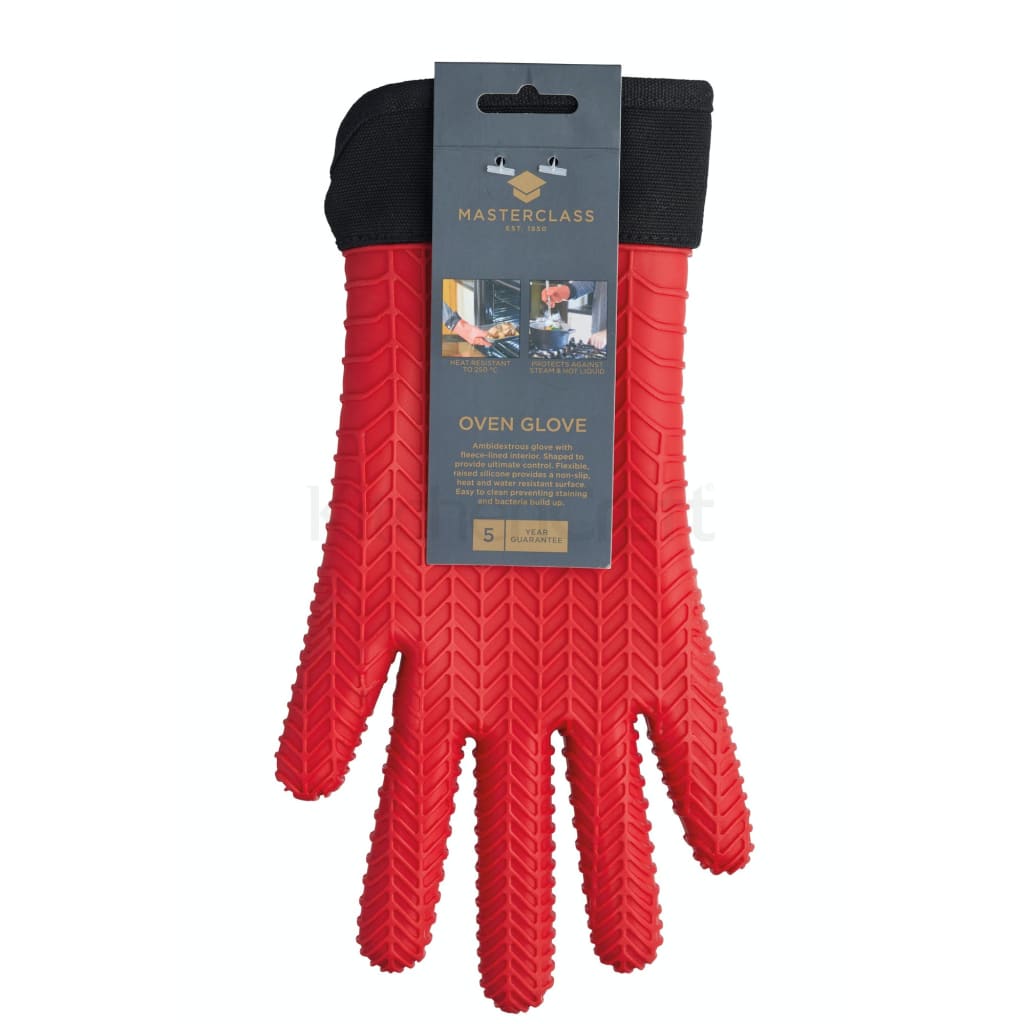 Master Class Silicone Oven Glove Fingers Red (6721056047162)