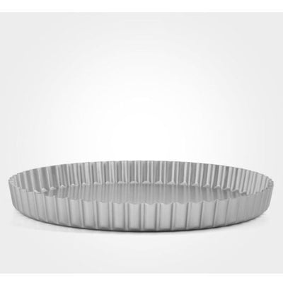 Mermaid Silver Anodised Fluted Flan 12inch (6987731370042)