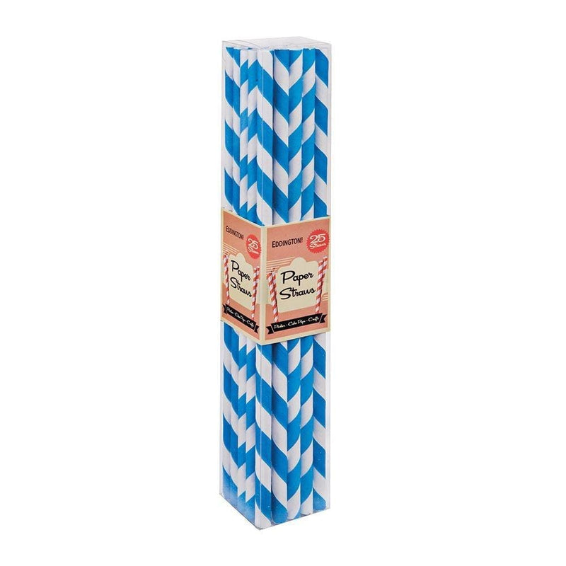 Paper Straws Blue 12 Pack - Art of Living Cookshop (2485614608442)