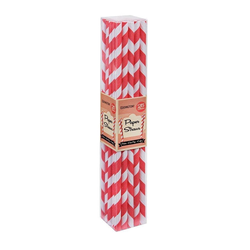 Paper Straws Red 12 Pack - Art of Living Cookshop (2382991425594)