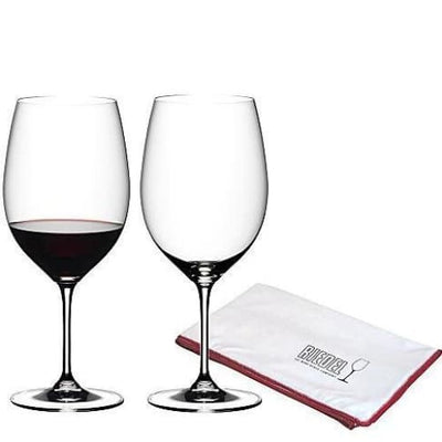 Riedel Vinum Bordeaux/Cabernet Sauvignon (Pair) with Polishing Cloth - Art of Living Cookshop (6548385464378)