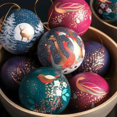 Sara Miller Christmas Tin Bauble - Assorted - Art of Living Cookshop (4523898044474)