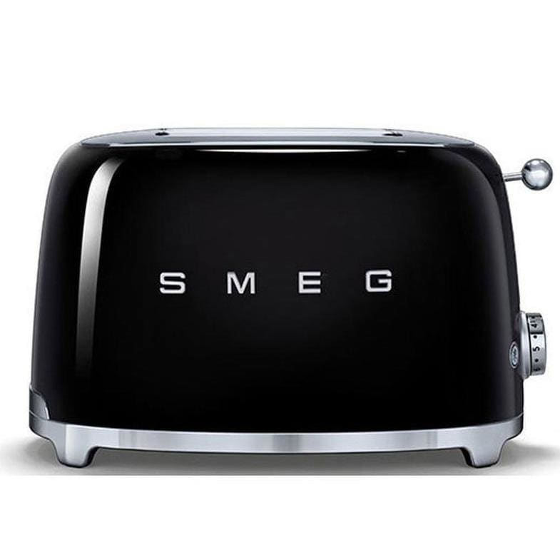 Smeg 2 Slice Toaster Black - Art of Living Cookshop (6554129006650)