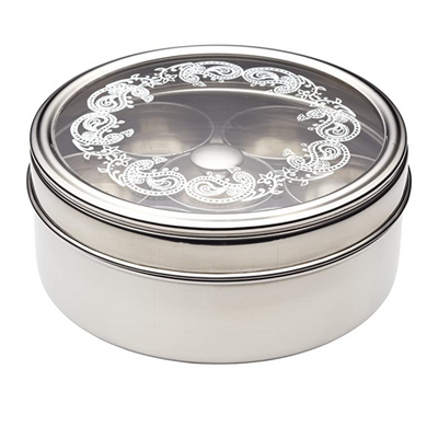 Kitchen Craft Indian Spice Tin with 7 Inserts Stainless Steel (6858686005306)