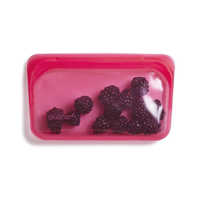 Stasher Reusable Silicone Snack Bag (Small) - Raspberry - Art of Living Cookshop (2485627322426)