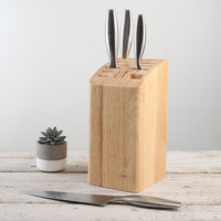 T&G Knife Block Hevea 12 Slots (Clever, Scissors + Steel) (6679610654778)