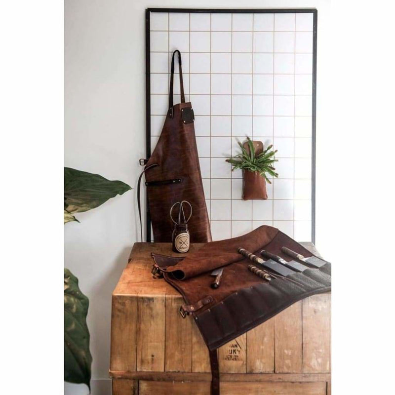 Witloft Leather Apron Classic Dark Brown - Art of Living Cookshop (4322181480506)