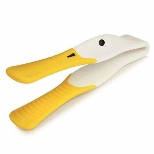 Zeal Duck Toast and Crumpet Tongs White/Yellow - Art of Living Cookshop (2382919106618)